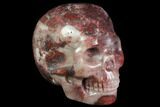 Realistic, Red, Brecciated Jasper Skull #116497-1